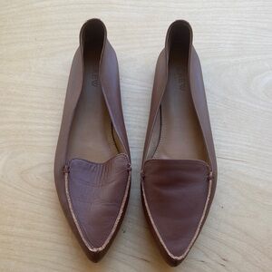J. Crew Women's Chocolate Brown Leather Flats